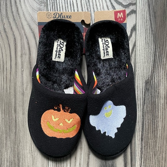 dearfoams Shoes - Dluxe by Dearfoams Halloween Memory Foam Slippers